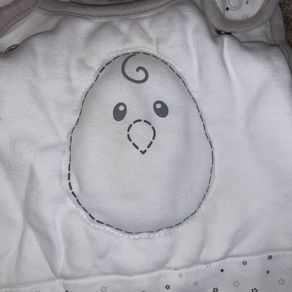 Zen sack with weighted beads on chest